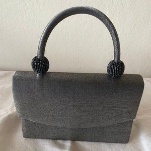 Sienna Rose Gray/Silver Evening  or Wedding Clutch to Shoulder Bag - nwot